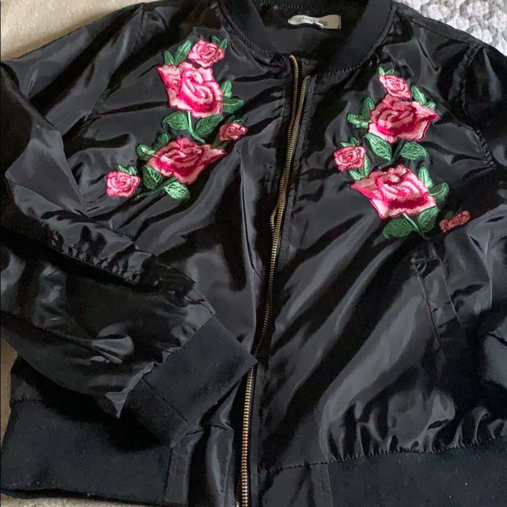Embroidered bomber jacket